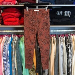 Ella Moss brown/black animal print skinny cropped jeans size 26